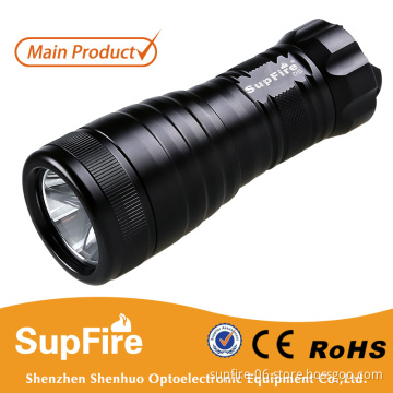 SupFire D5 single LED flashlight professional diving waterproof IP68 torch